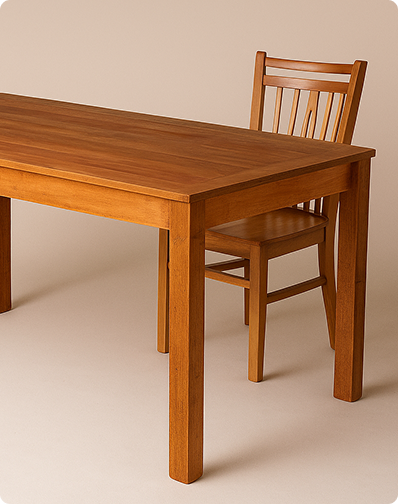 Mesa de jantar rústica em madeira maciça de alto padrão Bellosguardo