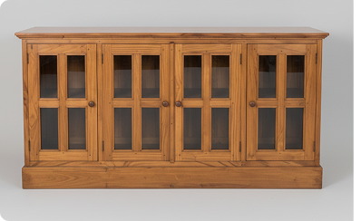 Aparador rústico em madeira de demolição para decoração de interiores