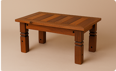 Banco rústico de madeira nobre para área gourmet ou varanda